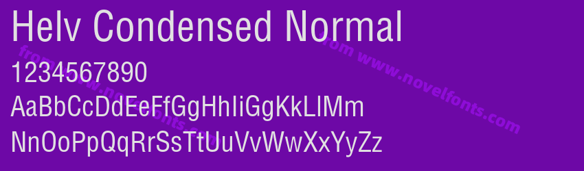 Helv Condensed NormalPreview