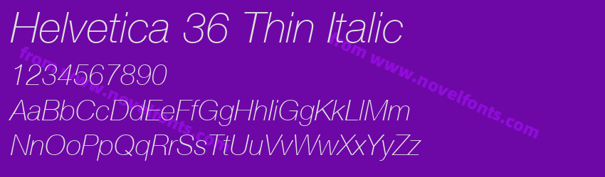 Helvetica 36 Thin ItalicPreview