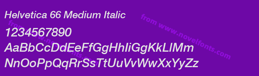 Helvetica 66 Medium ItalicPreview