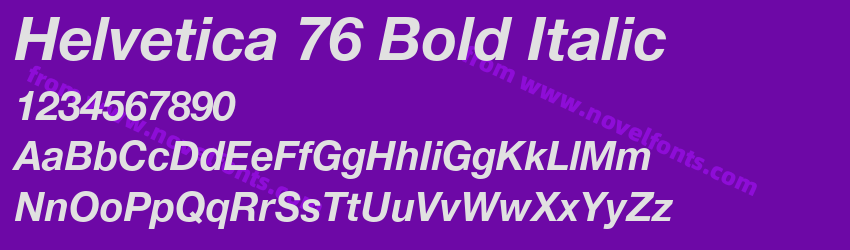 Helvetica 76 Bold ItalicPreview