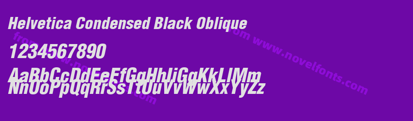 Helvetica Condensed Black ObliquePreview