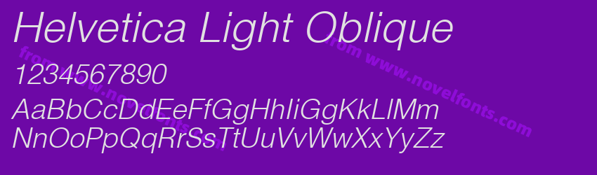 Helvetica Light ObliquePreview