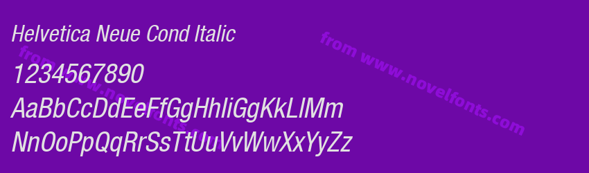 Helvetica Neue Cond ItalicPreview