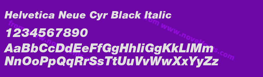 Helvetica Neue Cyr Black ItalicPreview