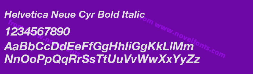 Helvetica Neue Cyr Bold ItalicPreview