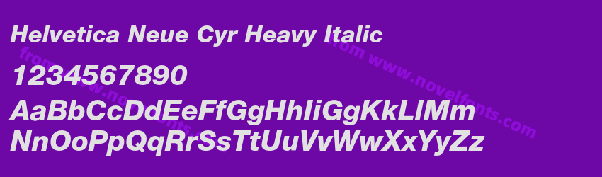 Helvetica Neue Cyr Heavy ItalicPreview