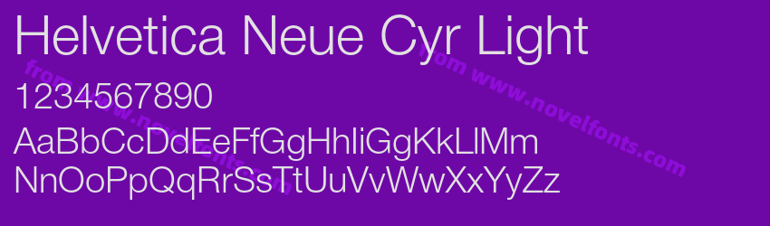 Helvetica Neue Cyr LightPreview