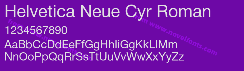 Helvetica Neue Cyr RomanPreview