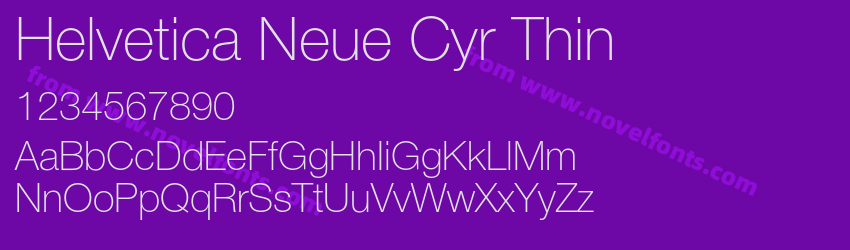 Helvetica Neue Cyr ThinPreview