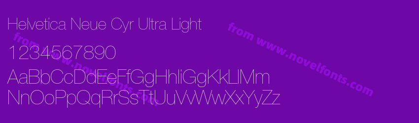 Helvetica Neue Cyr Ultra LightPreview