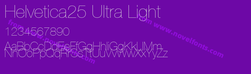 Helvetica25 Ultra LightPreview