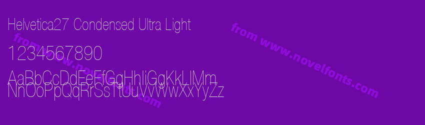 Helvetica27 Condensed Ultra LightPreview