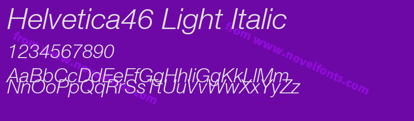 Helvetica46 Light ItalicPreview