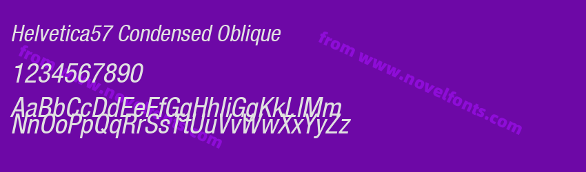 Helvetica57 Condensed ObliquePreview