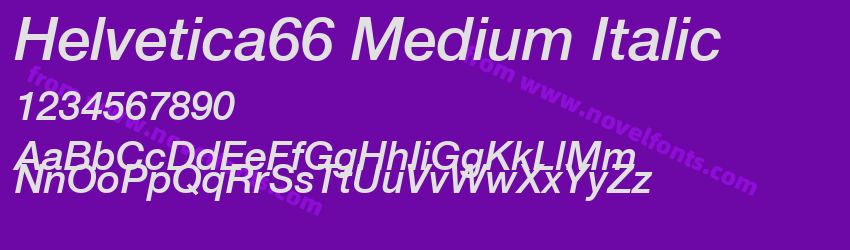 Helvetica66 Medium ItalicPreview