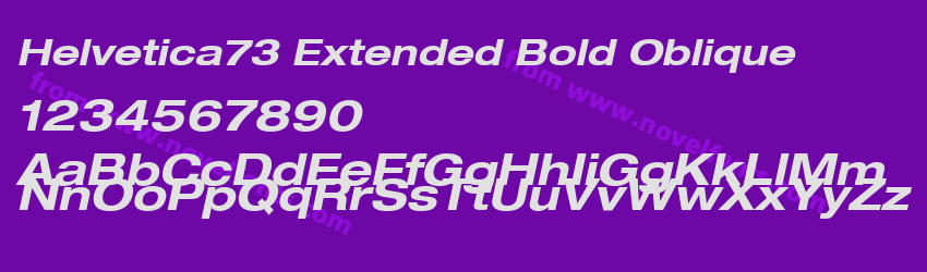 Helvetica73 Extended Bold ObliquePreview