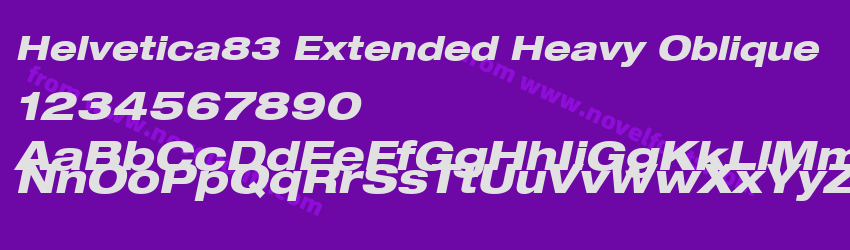 Helvetica83 Extended Heavy ObliquePreview