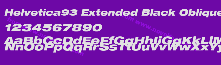 Helvetica93 Extended Black ObliquePreview