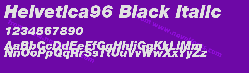 Helvetica96 Black ItalicPreview