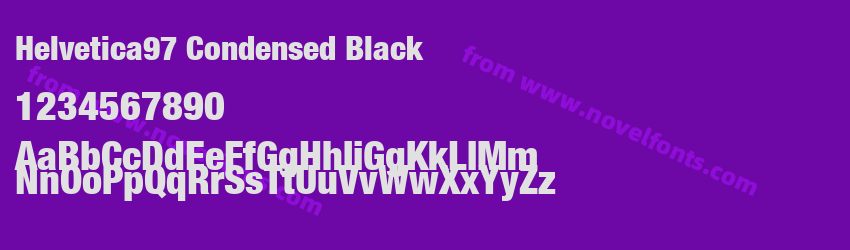 Helvetica97 Condensed BlackPreview