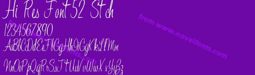 Hi Res Font52 StchPreview