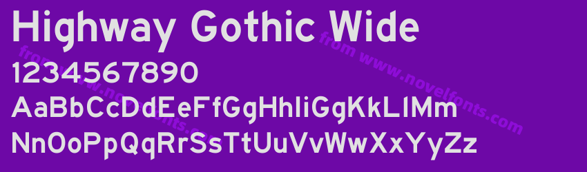 Highway Gothic WidePreview