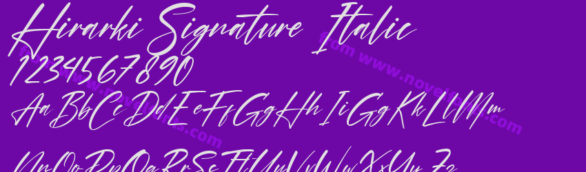 Hirarki Signature ItalicPreview