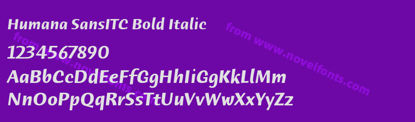 Humana SansITC Bold ItalicPreview