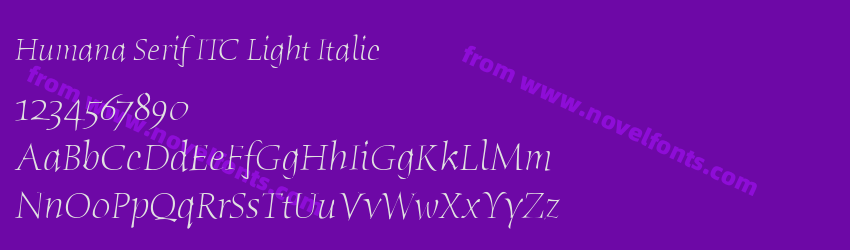 Humana Serif ITC Light ItalicPreview