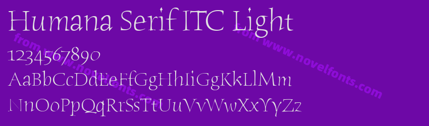 Humana Serif ITC LightPreview