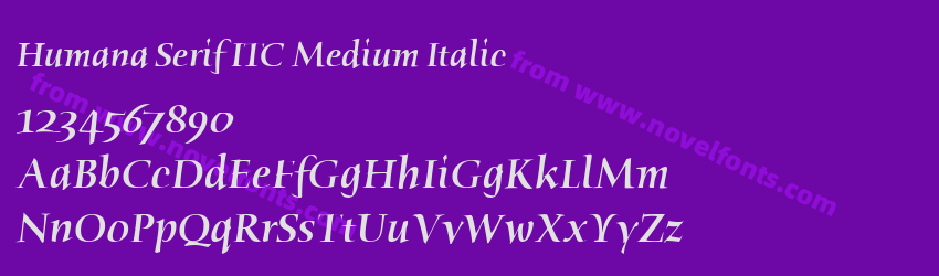 Humana Serif ITC Medium ItalicPreview