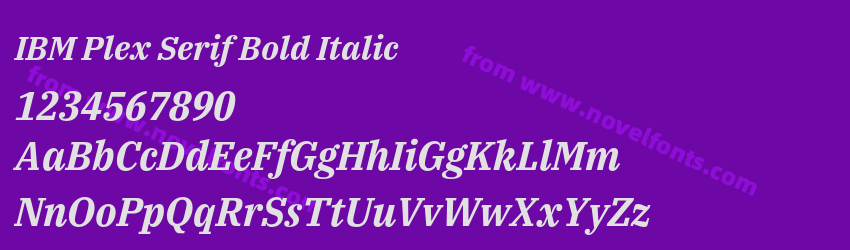 IBM Plex Serif Bold ItalicPreview