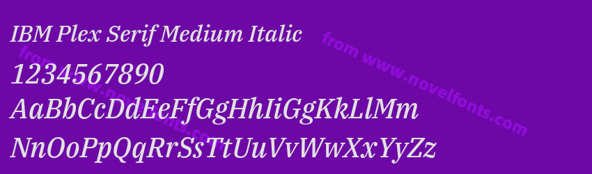 IBM Plex Serif Medium ItalicPreview