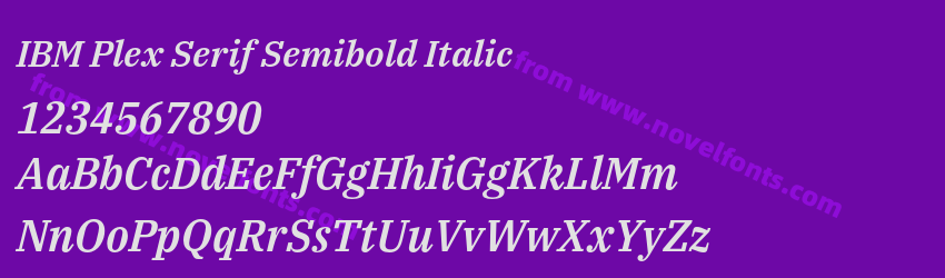 IBM Plex Serif Semibold ItalicPreview