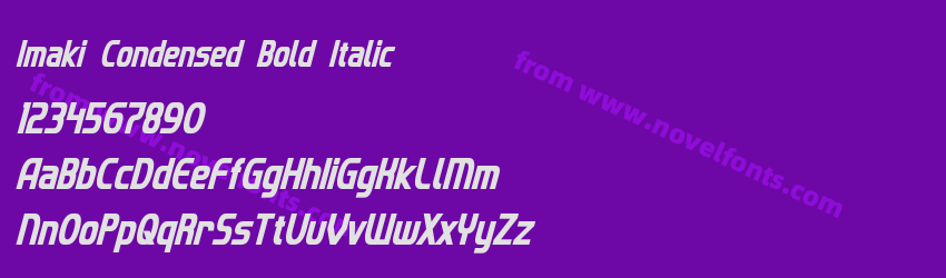 Imaki Condensed Bold ItalicPreview