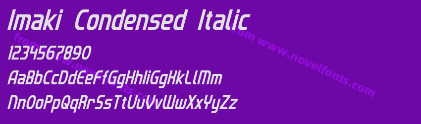 Imaki Condensed ItalicPreview