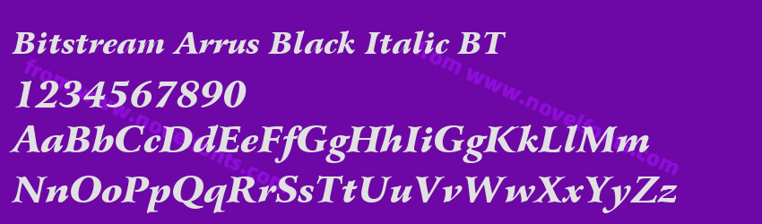 Bitstream Arrus Black Italic BTPreview