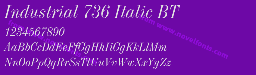 Industrial 736 Italic BTPreview