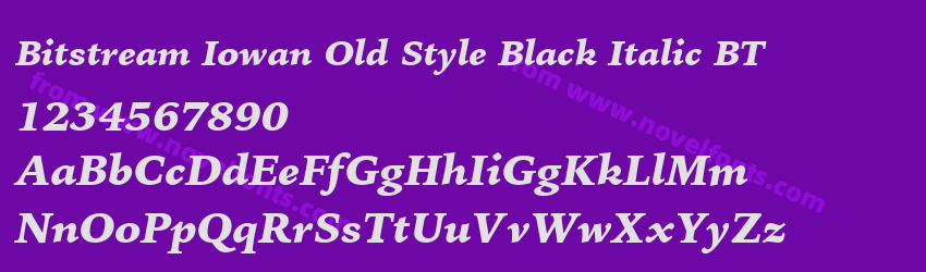 Bitstream Iowan Old Style Black Italic BTPreview