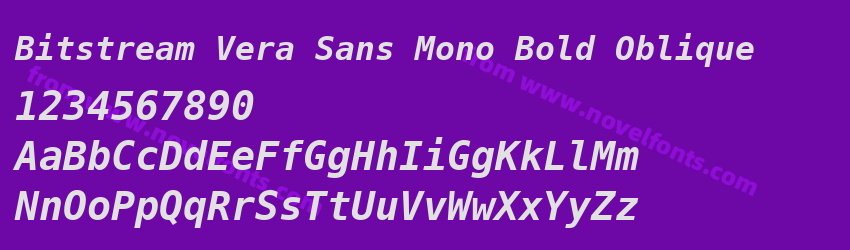 Bitstream Vera Sans Mono Bold ObliquePreview