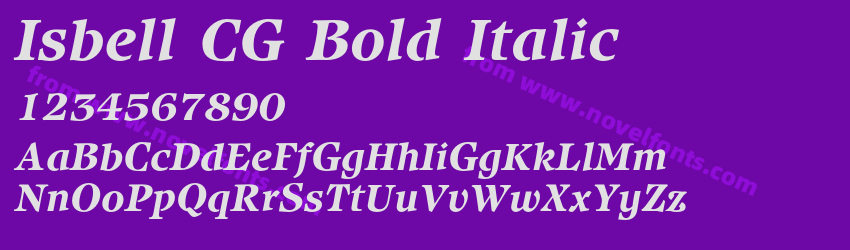 Isbell CG Bold ItalicPreview