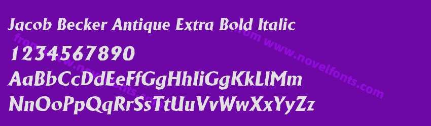 Jacob Becker Antique Extra Bold ItalicPreview