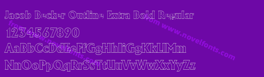 Jacob Becker Outline Extra Bold RegularPreview