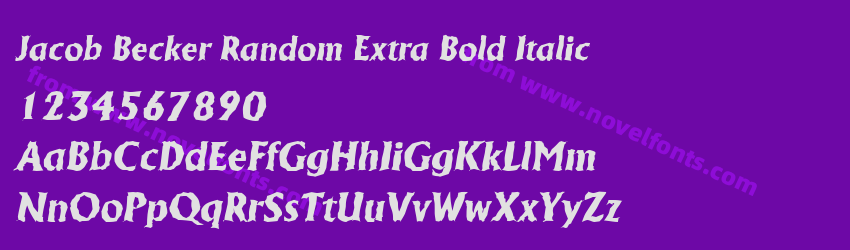 Jacob Becker Random Extra Bold ItalicPreview