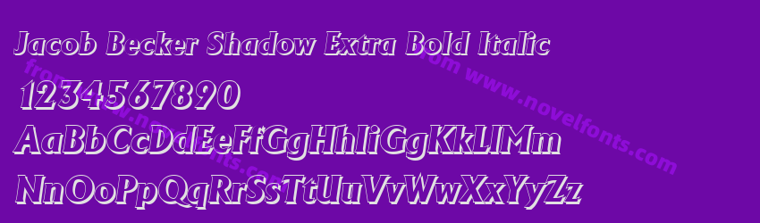 Jacob Becker Shadow Extra Bold ItalicPreview