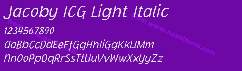 Jacoby ICG Light ItalicPreview