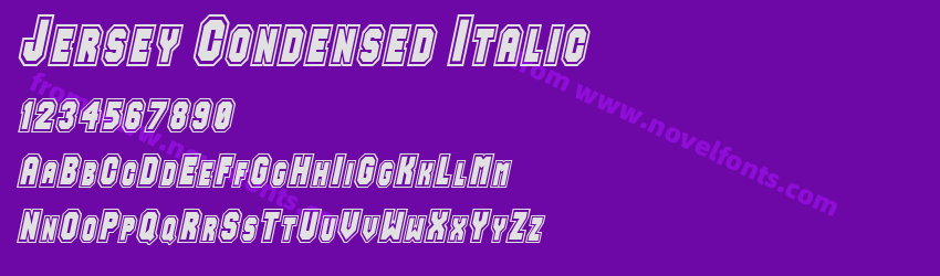 Jersey Condensed ItalicPreview