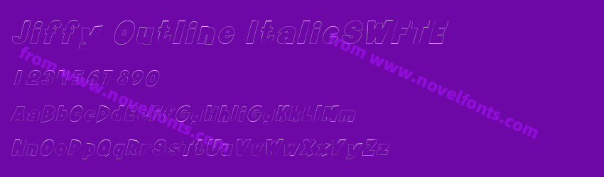 Jiffy Outline ItalicSWFTEPreview