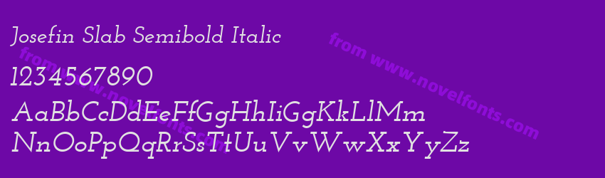 Josefin Slab Semibold ItalicPreview