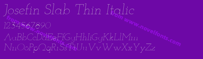 Josefin Slab Thin ItalicPreview